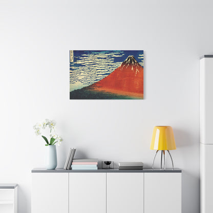 Red Fuji Canvas Print - Hokusai Fine Wind Clear Morning Japanese Ukiyo-e Wall Art