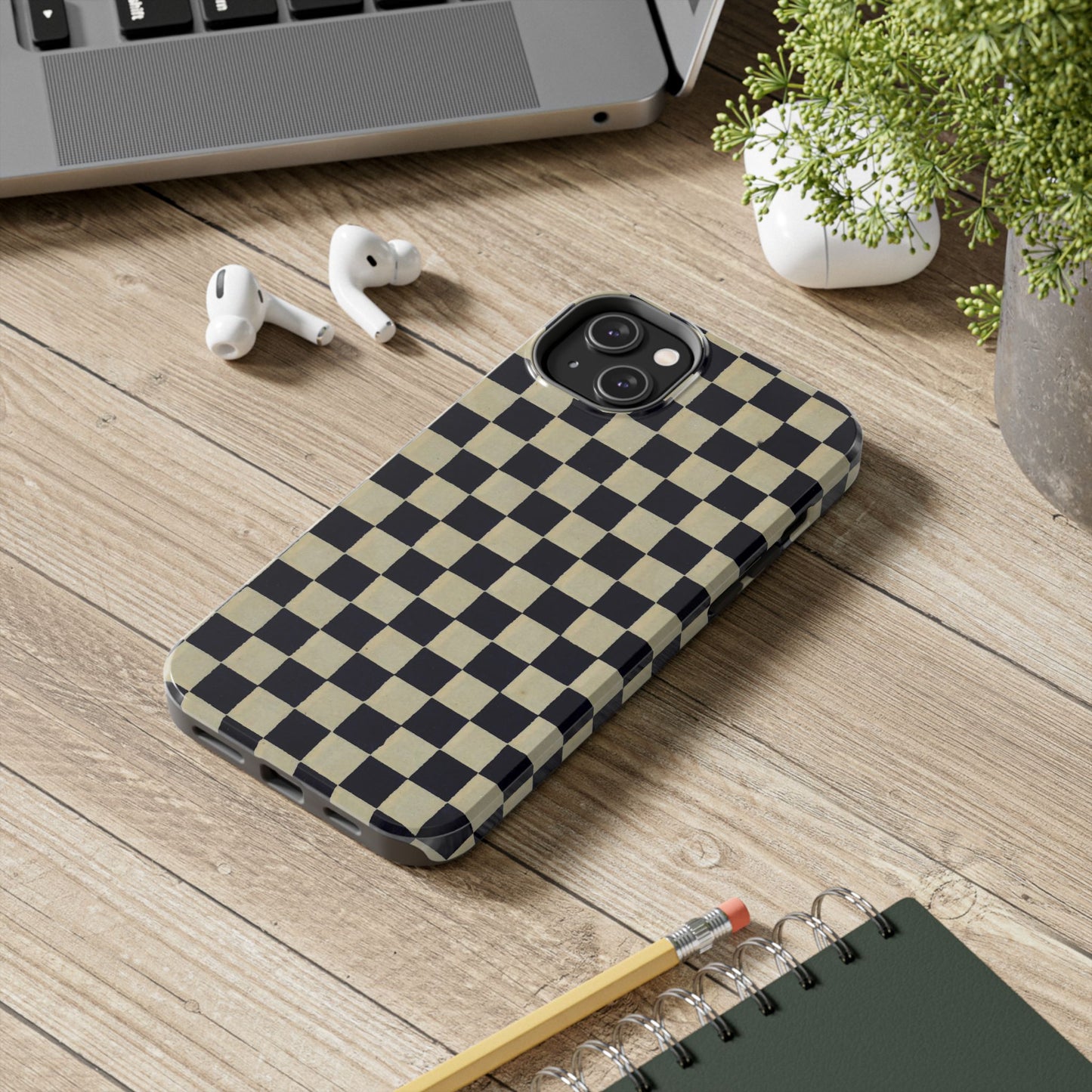 Ichimatsu Check Phone Case | Japanese Chiyogami Art | Taisho Modern Design 1926