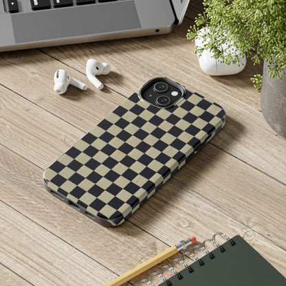 Ichimatsu Check Phone Case | Japanese Chiyogami Art | Taisho Modern Design 1926
