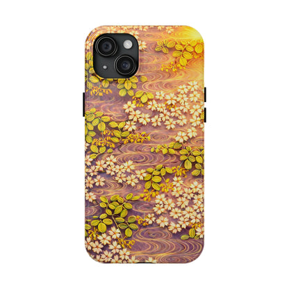 Sakura River Morning Light Phone Case – Japanese Chiyogami Inspired