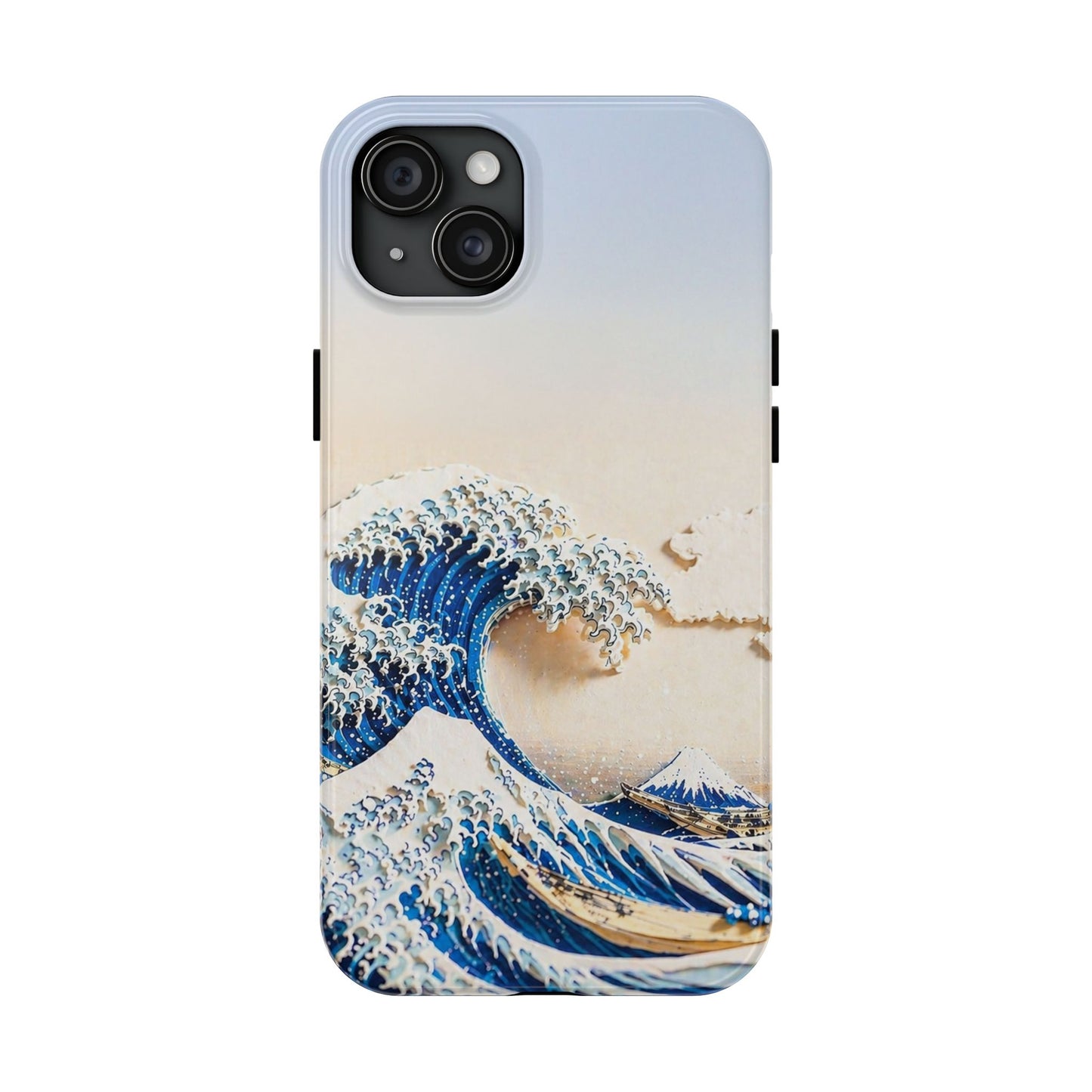 Japanese Great Wave Morning Glow Phone Case | Hokusai 3D Art | Edo Era Masterpiece