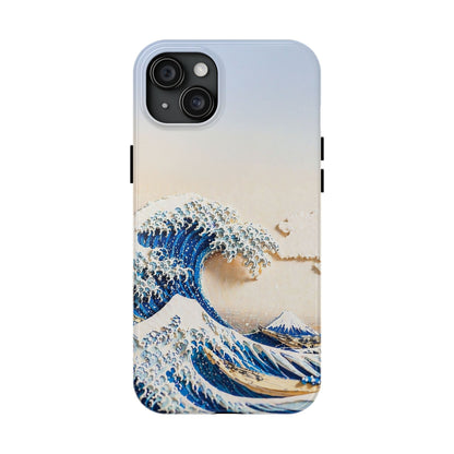 Japanese Great Wave Morning Glow Phone Case | Hokusai 3D Art | Edo Era Masterpiece