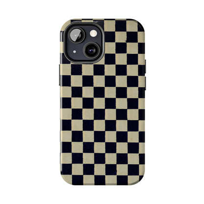 Ichimatsu Check Phone Case | Japanese Chiyogami Art | Taisho Modern Design 1926