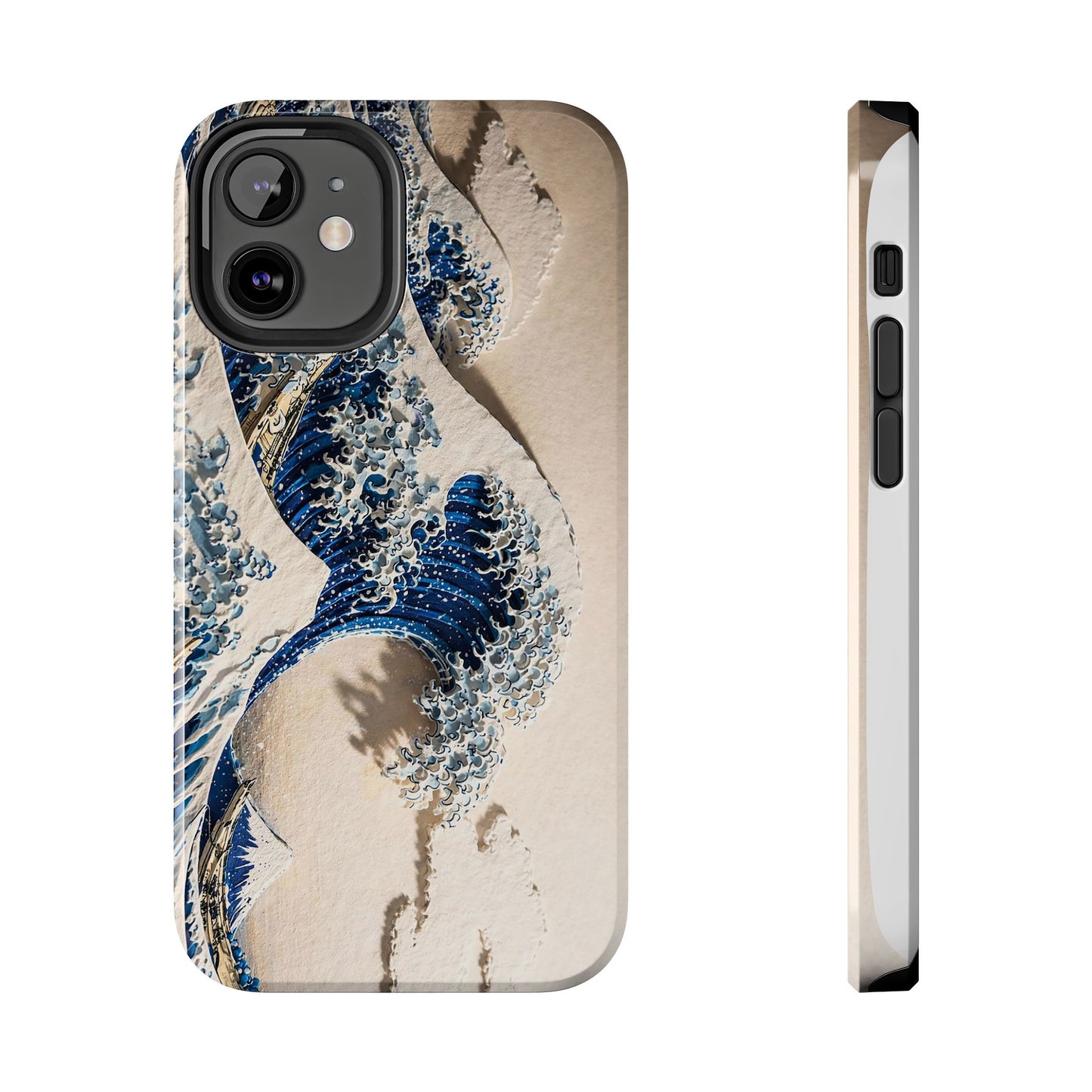 Great Wave 3D Embossed Tough Phone Case – Hokusai Japanese Art