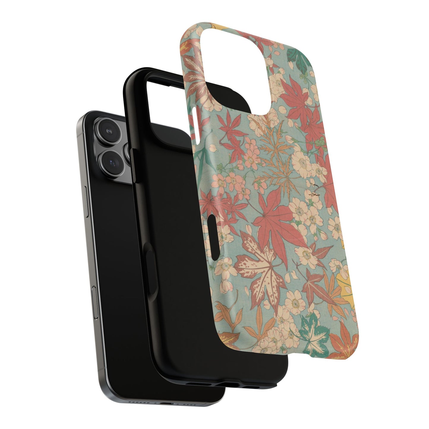 Meiji Era Maple & Autumn Bloom Phone Case | "Chiyogami Mihon" Japanese Archive Art