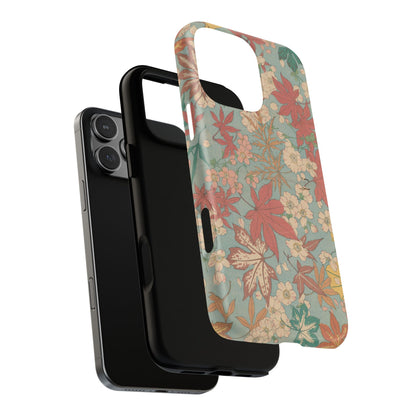 Meiji Era Maple & Autumn Bloom Phone Case | "Chiyogami Mihon" Japanese Archive Art