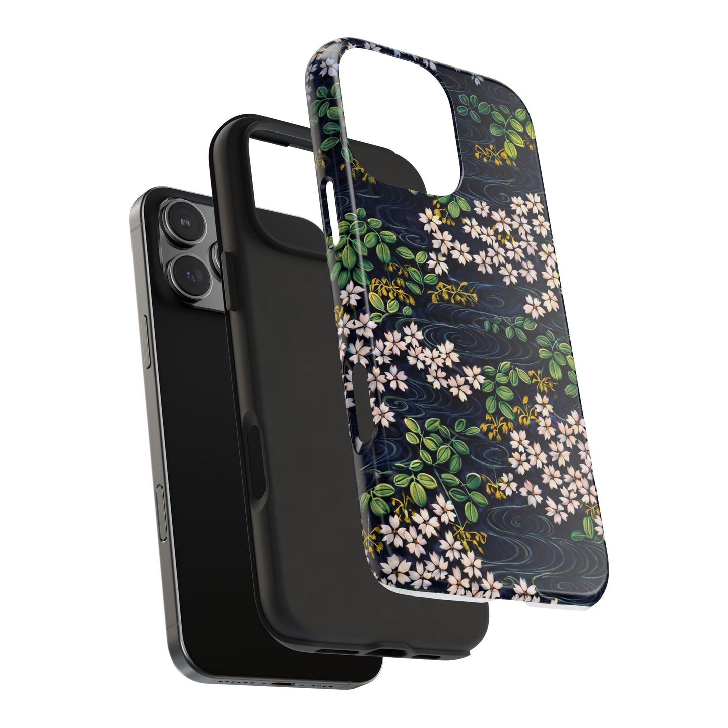Sakura River Night Phone Case – Japanese Chiyogami Inspired Design