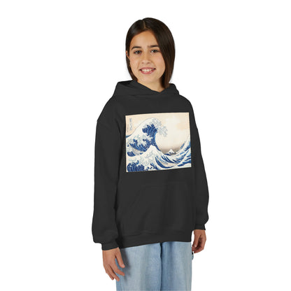 Great Wave off Kanagawa Kids Hoodie - Hokusai Japanese Art Youth Sweatshirt