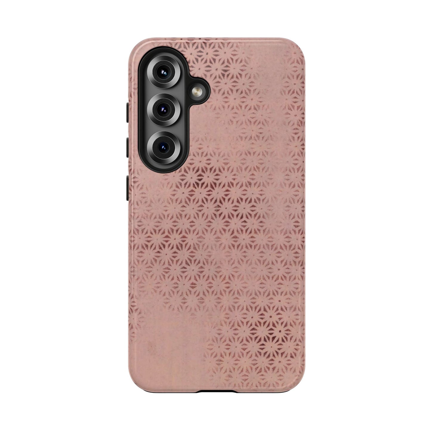 Taisho Era Pink Asanoha Phone Case | 1926 Japanese Chiyogami Art | Hemp Leaf Pattern