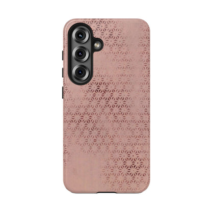 Taisho Era Pink Asanoha Phone Case | 1926 Japanese Chiyogami Art | Hemp Leaf Pattern
