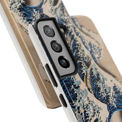 Great Wave 3D Shadow Relief Tough Phone Case – Hokusai Japanese Art