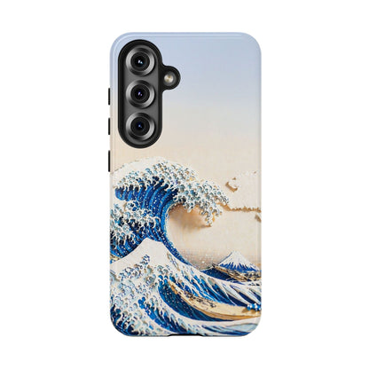 Japanese Great Wave Morning Glow Phone Case | Hokusai 3D Art | Edo Era Masterpiece