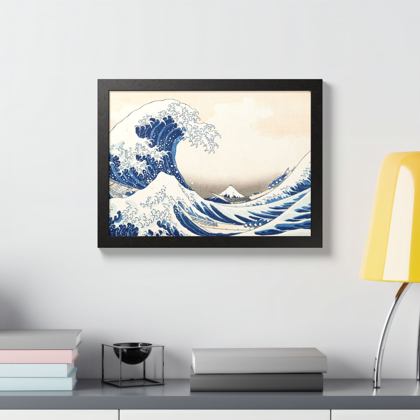 The Great Wave off Kanagawa – Katsushika Hokusai |  Japanese Ukiyo-e Fine Art Framed Poster |  Vintage Wall Art Print