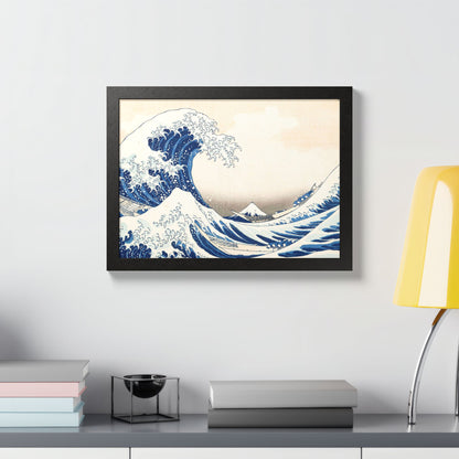 The Great Wave off Kanagawa – Katsushika Hokusai |  Japanese Ukiyo-e Fine Art Framed Poster |  Vintage Wall Art Print