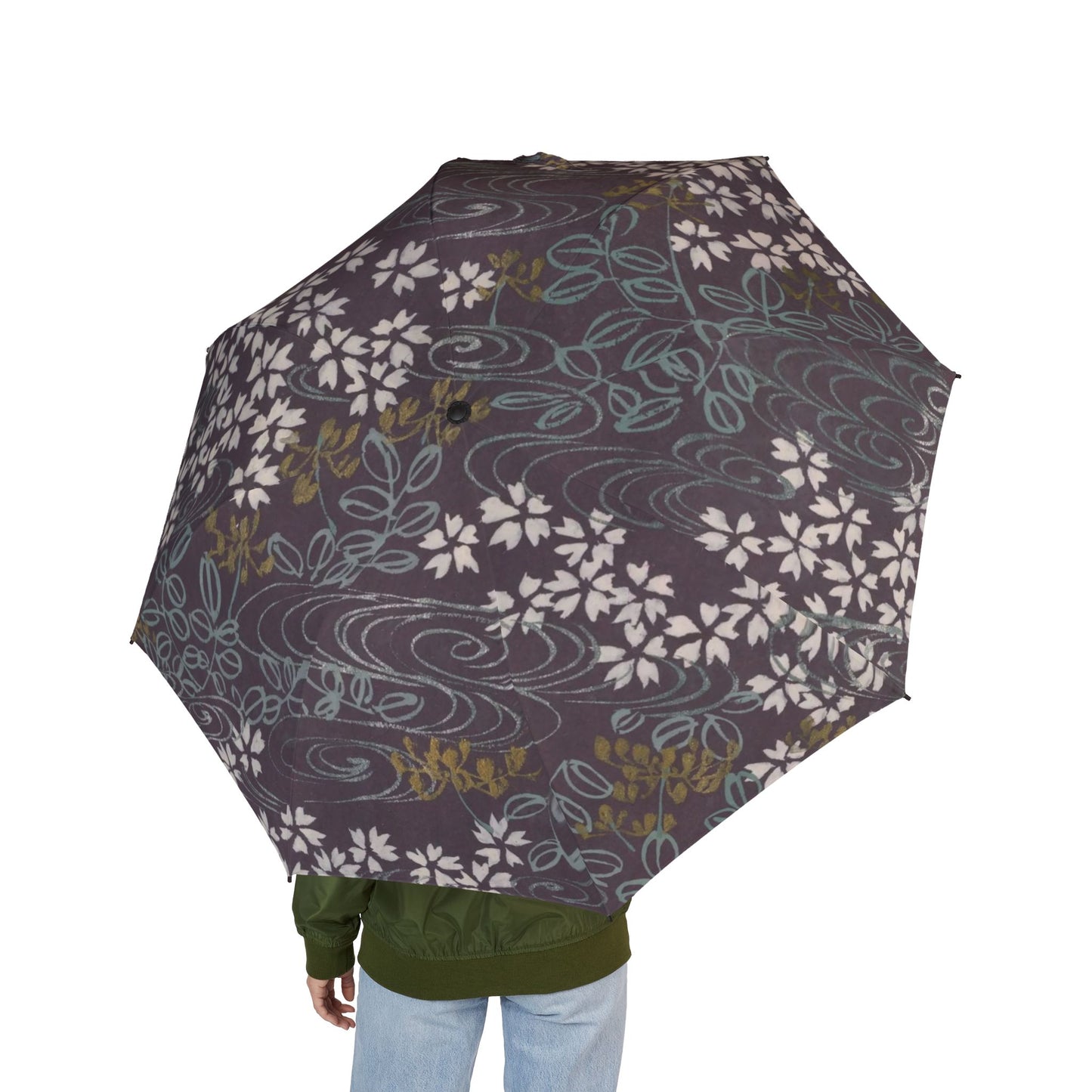 Meiji Umbrella Tales | "Zuan Hyakushu" Sakura & Flowing Water Umbrella | Japanese Art 1901