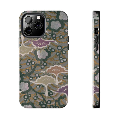 Meiji Era Dancing Cranes & Plum Phone Case | 1901 Zuan Hyakushu | Gold & Silver Japanese Art