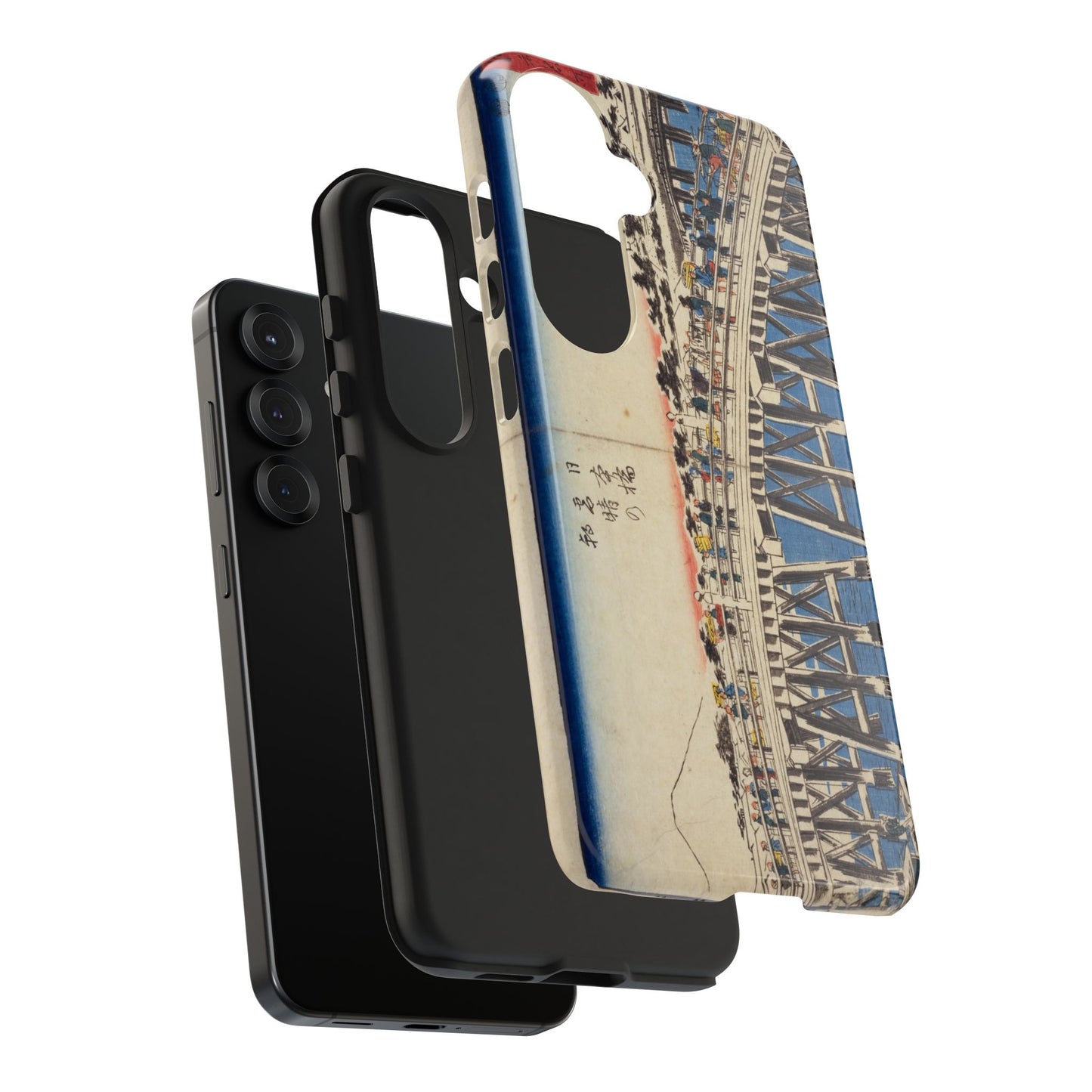 浮世絵ブリッジ・ミニマルスマホケース Ukiyo-e Bridge Minimalist Phone Case