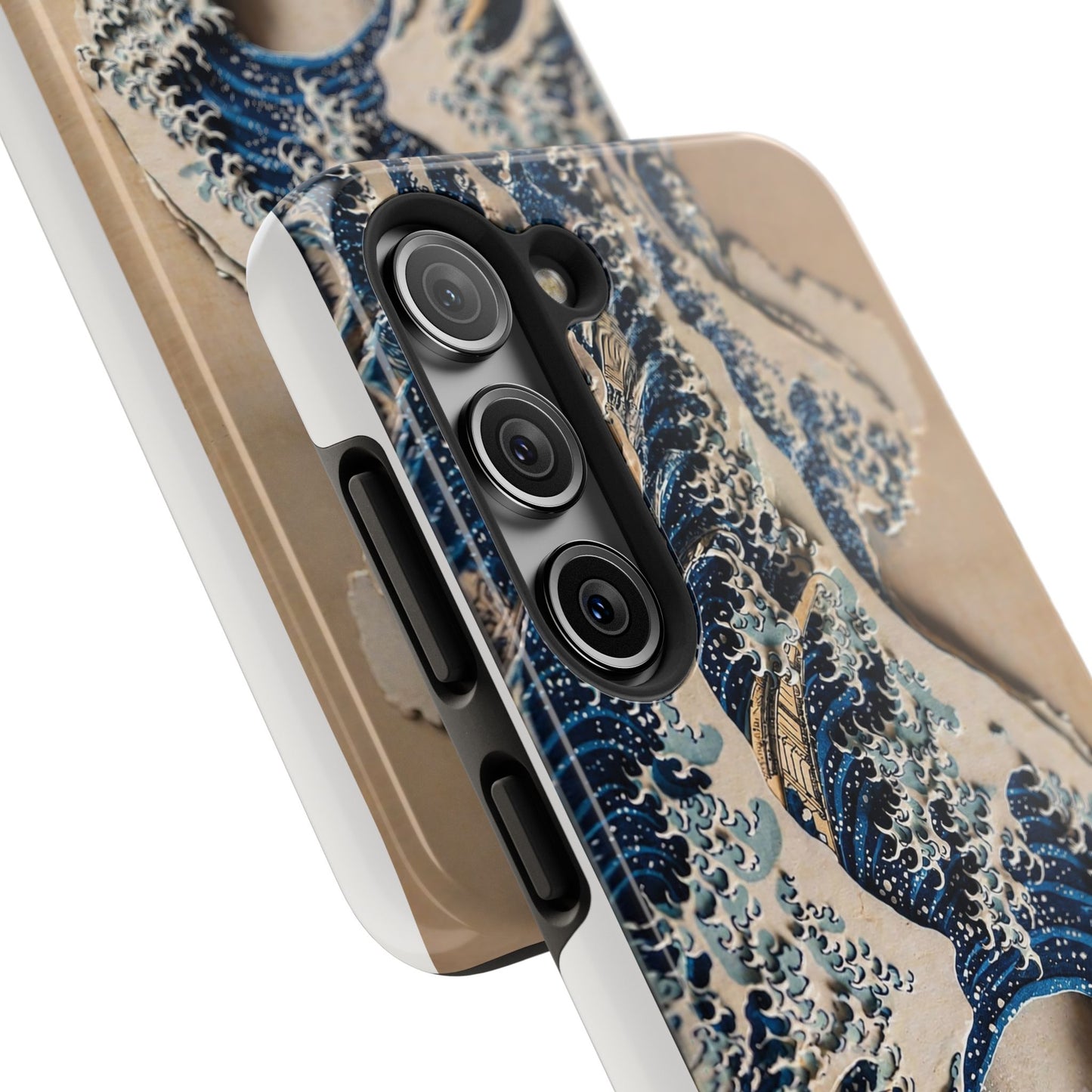 Great Wave 3D Shadow Relief Tough Phone Case – Hokusai Japanese Art