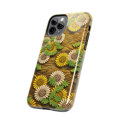 Japanese Dandelion Morning Glow Tough Phone Case | Kamisaka Sekka 1901 | Meiji Era Art