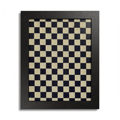 Taisho Era Ichimatsu Checkerboard Framed Poster - 1926 Japanese Chiyogami Wall Art