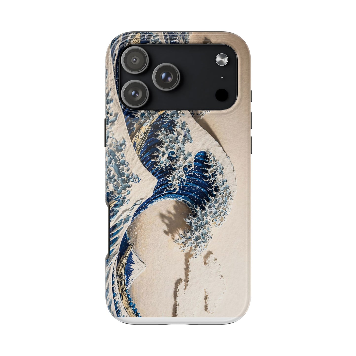 Great Wave 3D Embossed Tough Phone Case – Hokusai Japanese Art