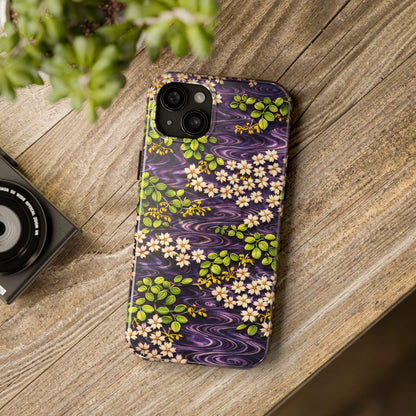 Sakura River Phone Case – Japanese Chiyogami Inspired Design