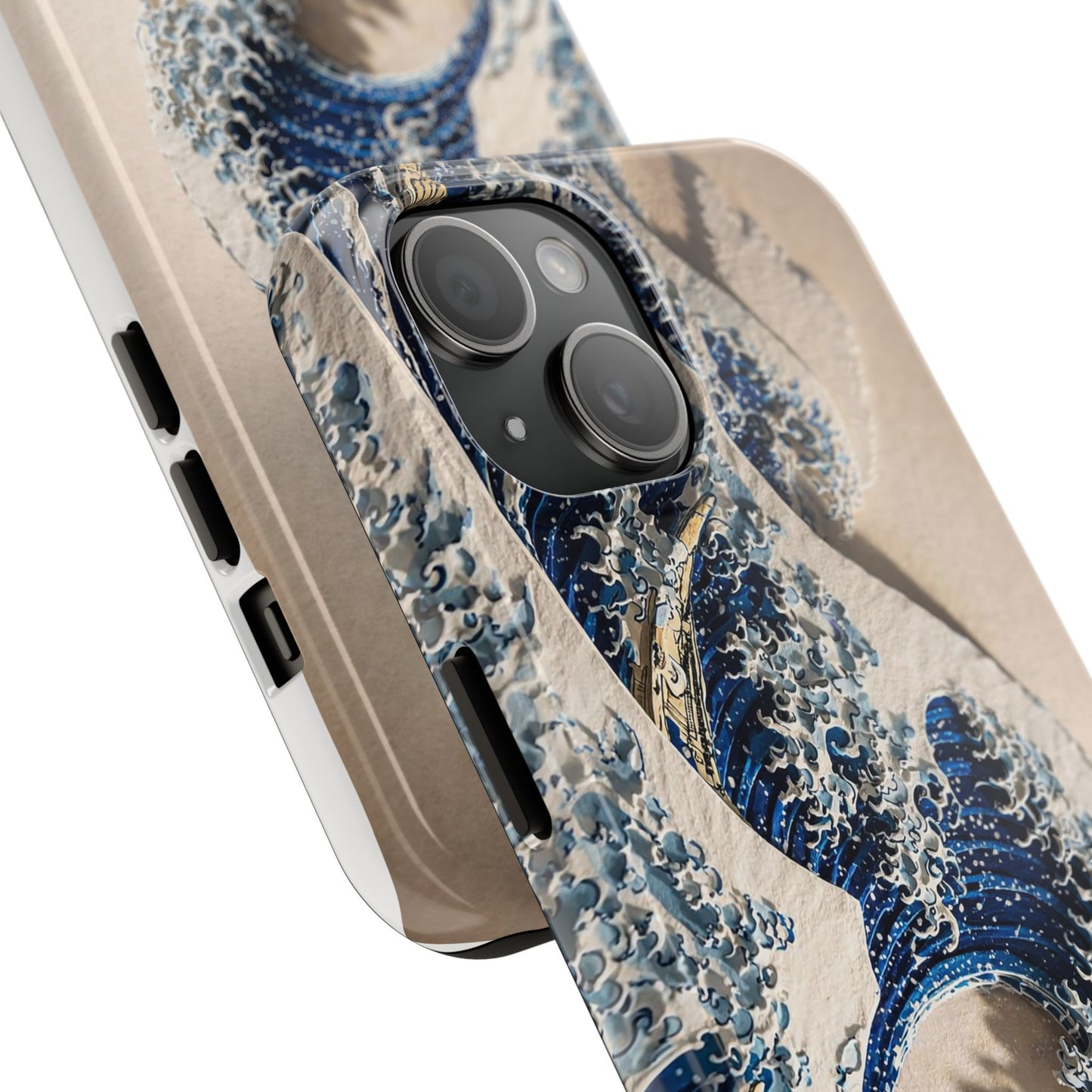 Great Wave 3D Embossed Tough Phone Case – Hokusai Japanese Art