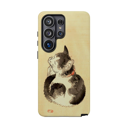 Sleeping Cat iPhone Case | Meiji Era Japanese Ink Painting | Ukiyo-e Art Phone Case | Vintage Japan Cat Gift