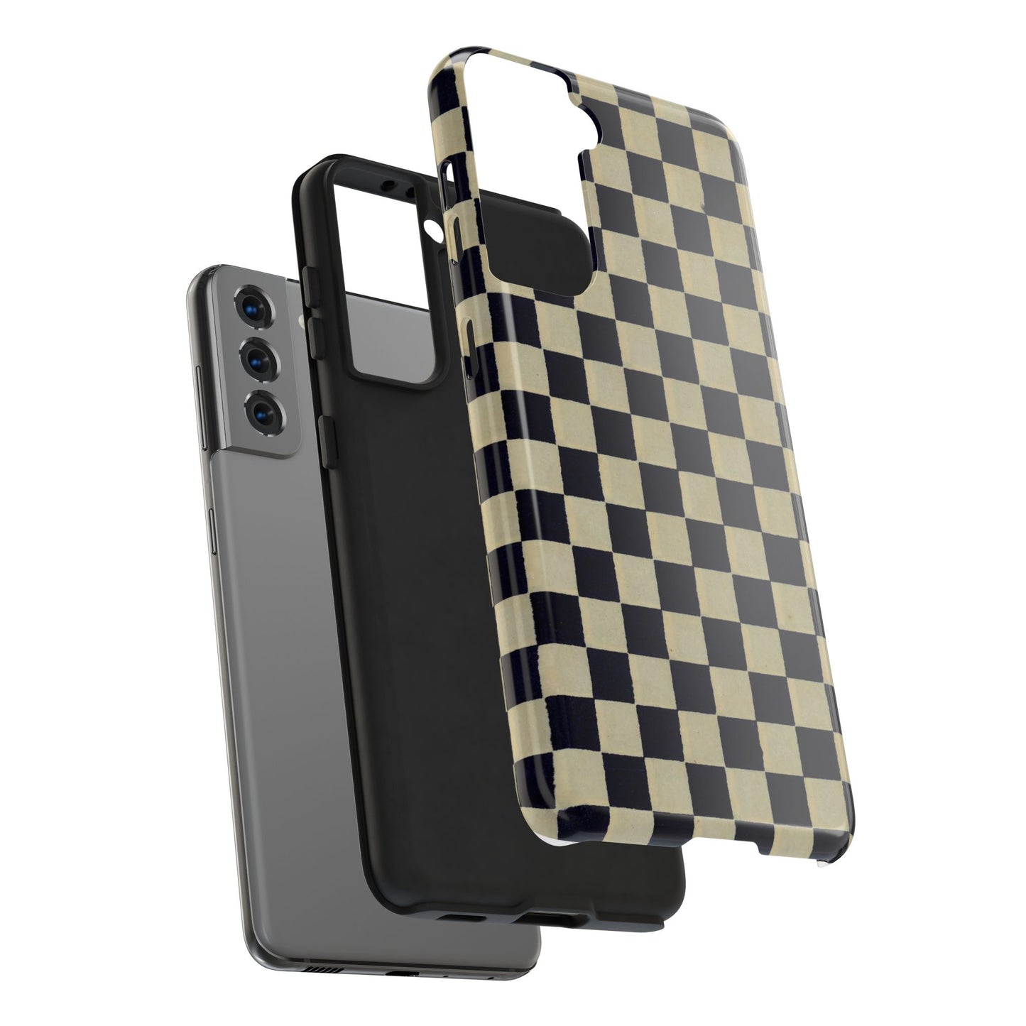 Ichimatsu Check Phone Case | Japanese Chiyogami Art | Taisho Modern Design 1926