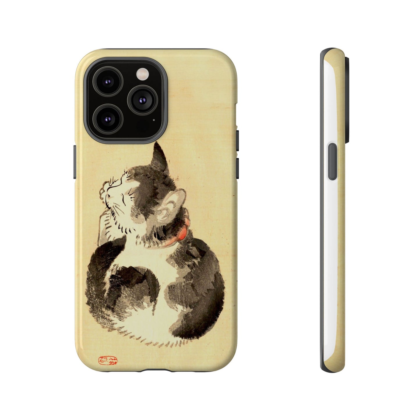 Sleeping Cat iPhone Case | Meiji Era Japanese Ink Painting | Ukiyo-e Art Phone Case | Vintage Japan Cat Gift