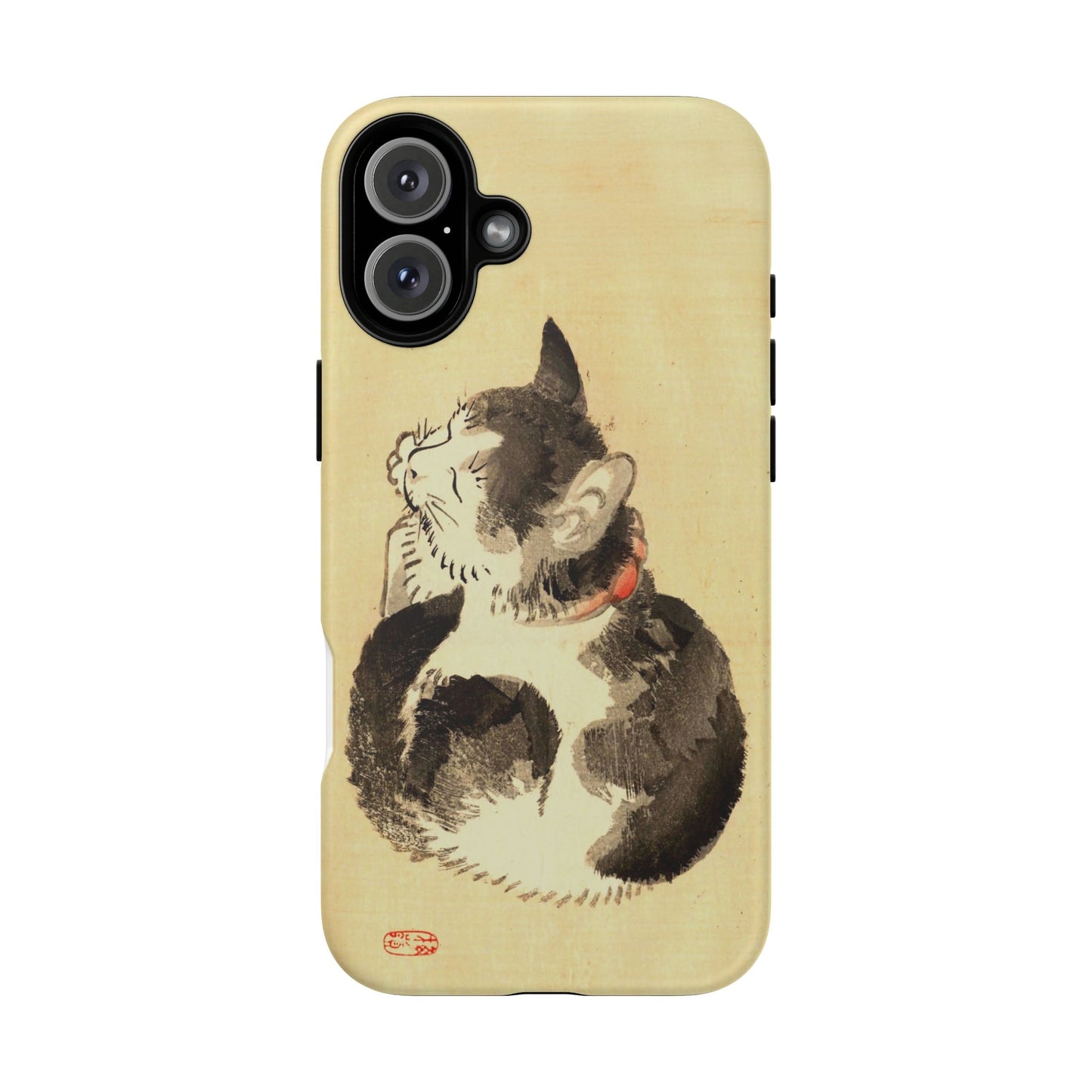 Sleeping Cat iPhone Case | Meiji Era Japanese Ink Painting | Ukiyo-e Art Phone Case | Vintage Japan Cat Gift