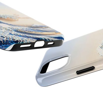Japanese Great Wave Morning Glow Phone Case | Hokusai 3D Art | Edo Era Masterpiece