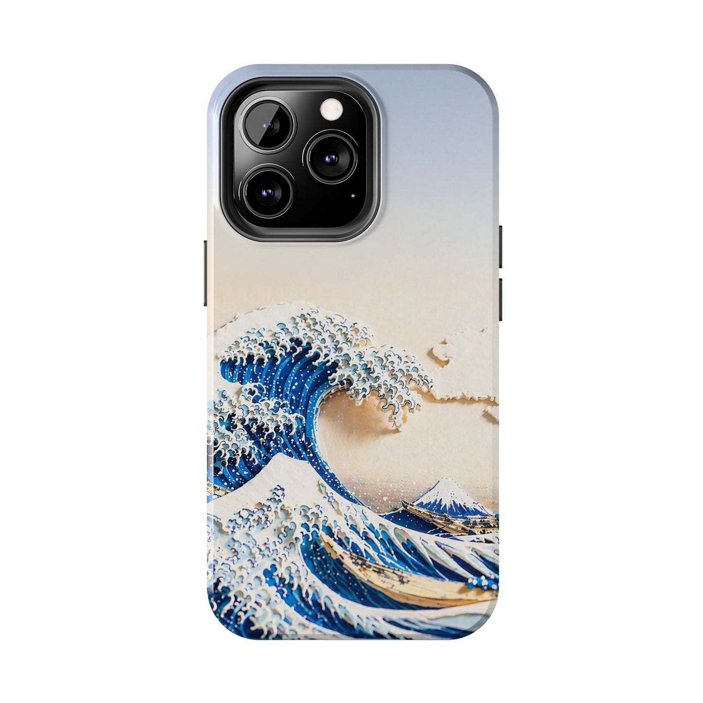 Japanese Great Wave Morning Glow Phone Case | Hokusai 3D Art | Edo Era Masterpiece
