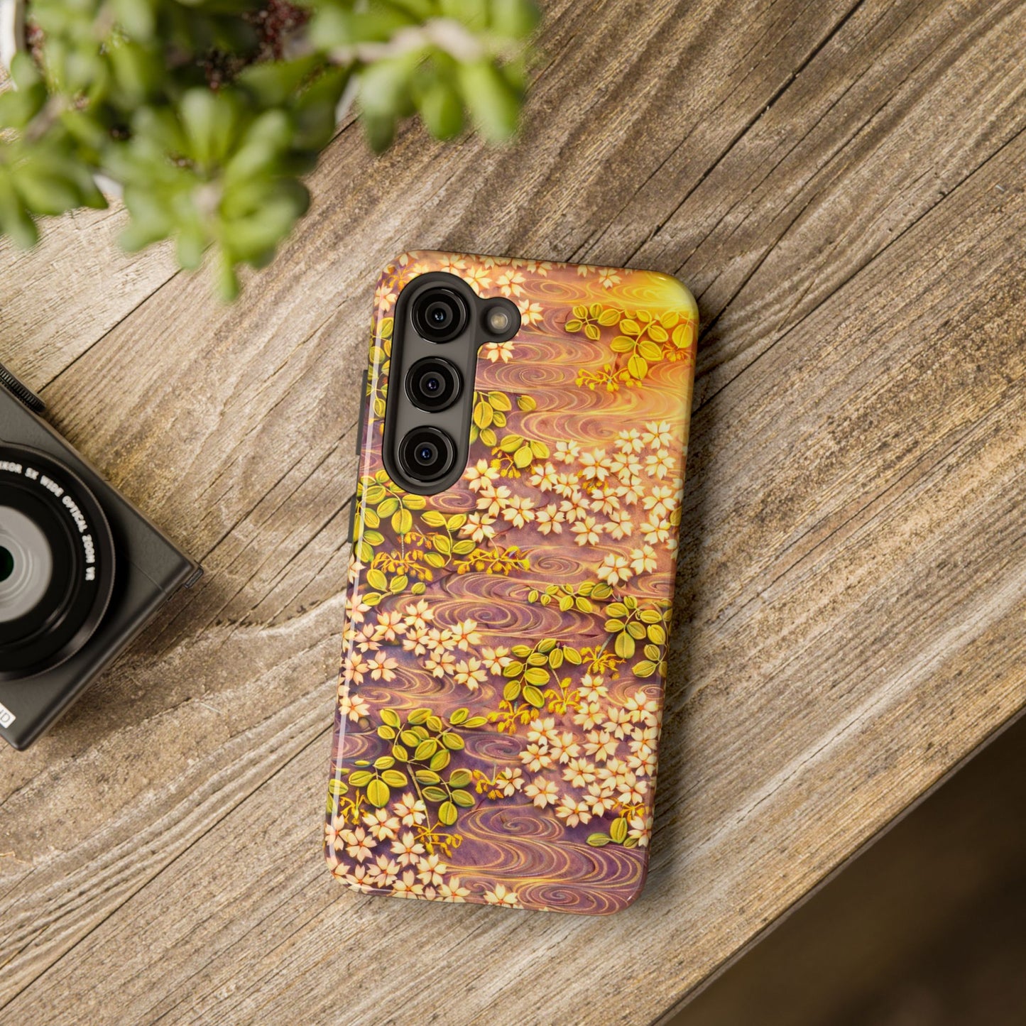 Sakura River Morning Light Phone Case – Japanese Chiyogami Inspired