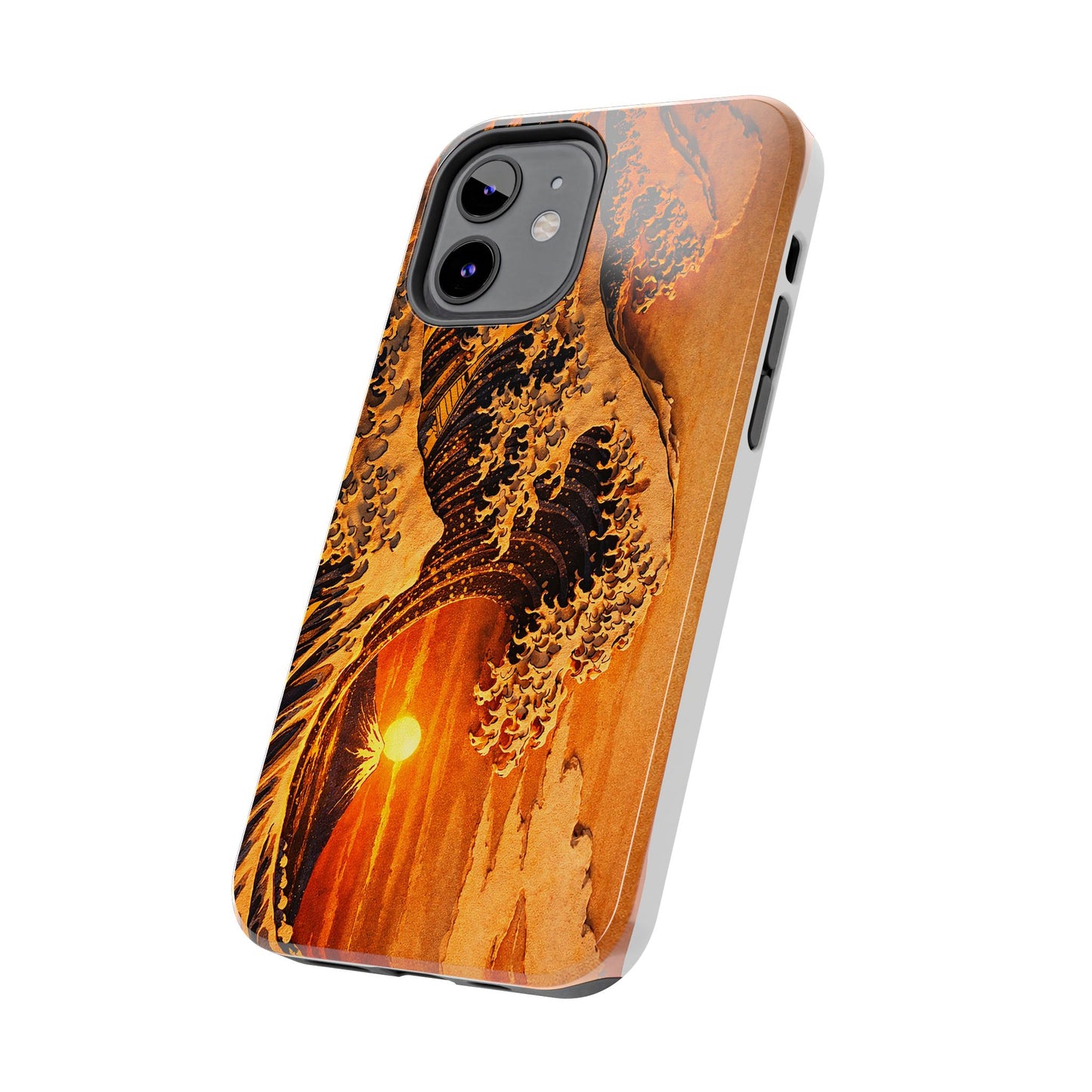 Golden Wave Tough Phone Case – Hokusai Sunset Japanese Art