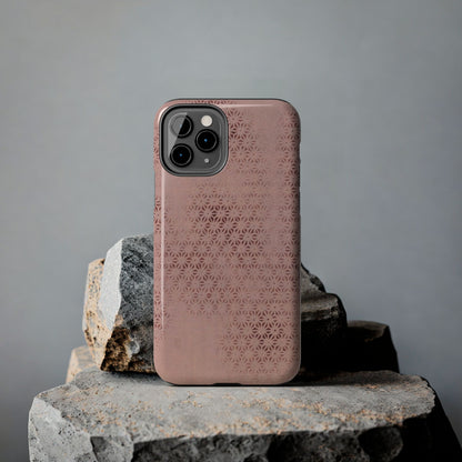 Taisho Era Pink Asanoha Phone Case | 1926 Japanese Chiyogami Art | Hemp Leaf Pattern
