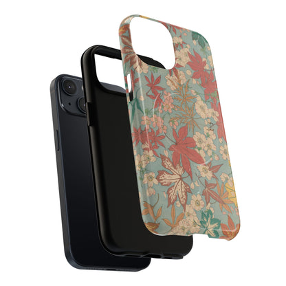 Meiji Era Maple & Autumn Bloom Phone Case | "Chiyogami Mihon" Japanese Archive Art