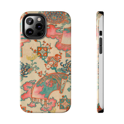 Meiji Era Fan & Chrysanthemum Phone Case | 1901 Zuan Hyakushu | Japanese Art