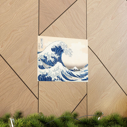 Hokusai Wave Matte Poster — The Great Wave Off Kanagawa Horizontal Print