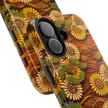 Japanese Dandelion Sunset Glow Tough Phone Case | Kamisaka Sekka 1901 | Meiji Era Art