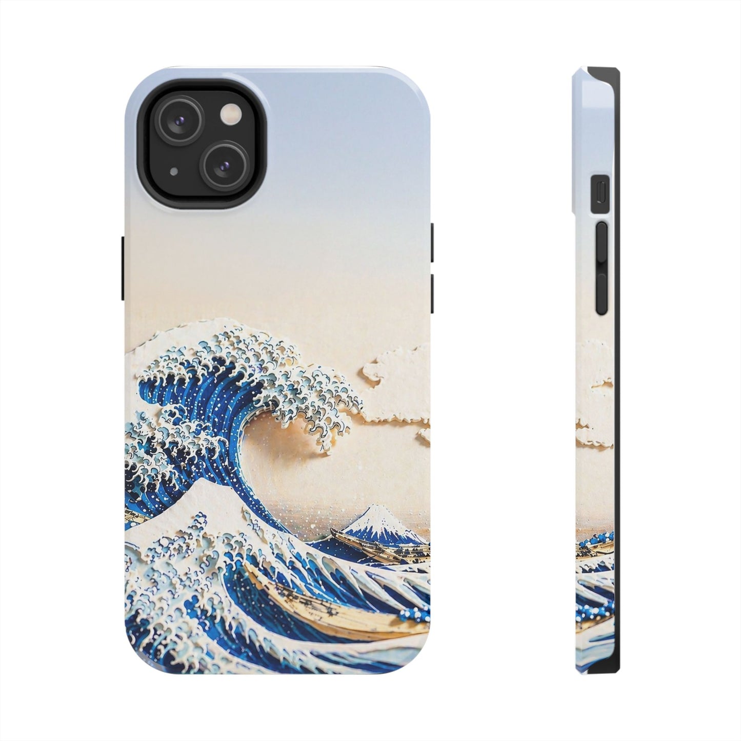 Japanese Great Wave Morning Glow Phone Case | Hokusai 3D Art | Edo Era Masterpiece