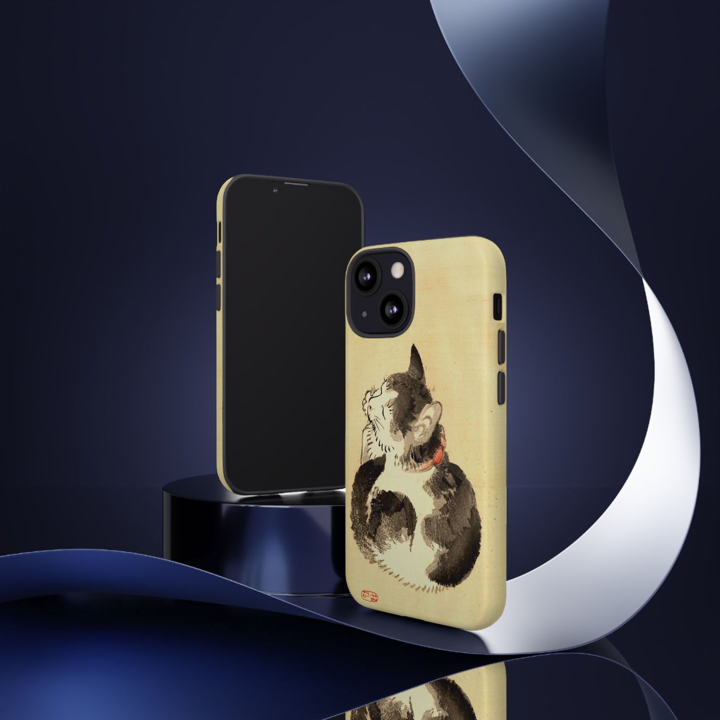 Sleeping Cat iPhone Case | Meiji Era Japanese Ink Painting | Ukiyo-e Art Phone Case | Vintage Japan Cat Gift