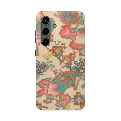 Meiji Era Fan & Chrysanthemum Phone Case | 1901 Zuan Hyakushu | Japanese Art
