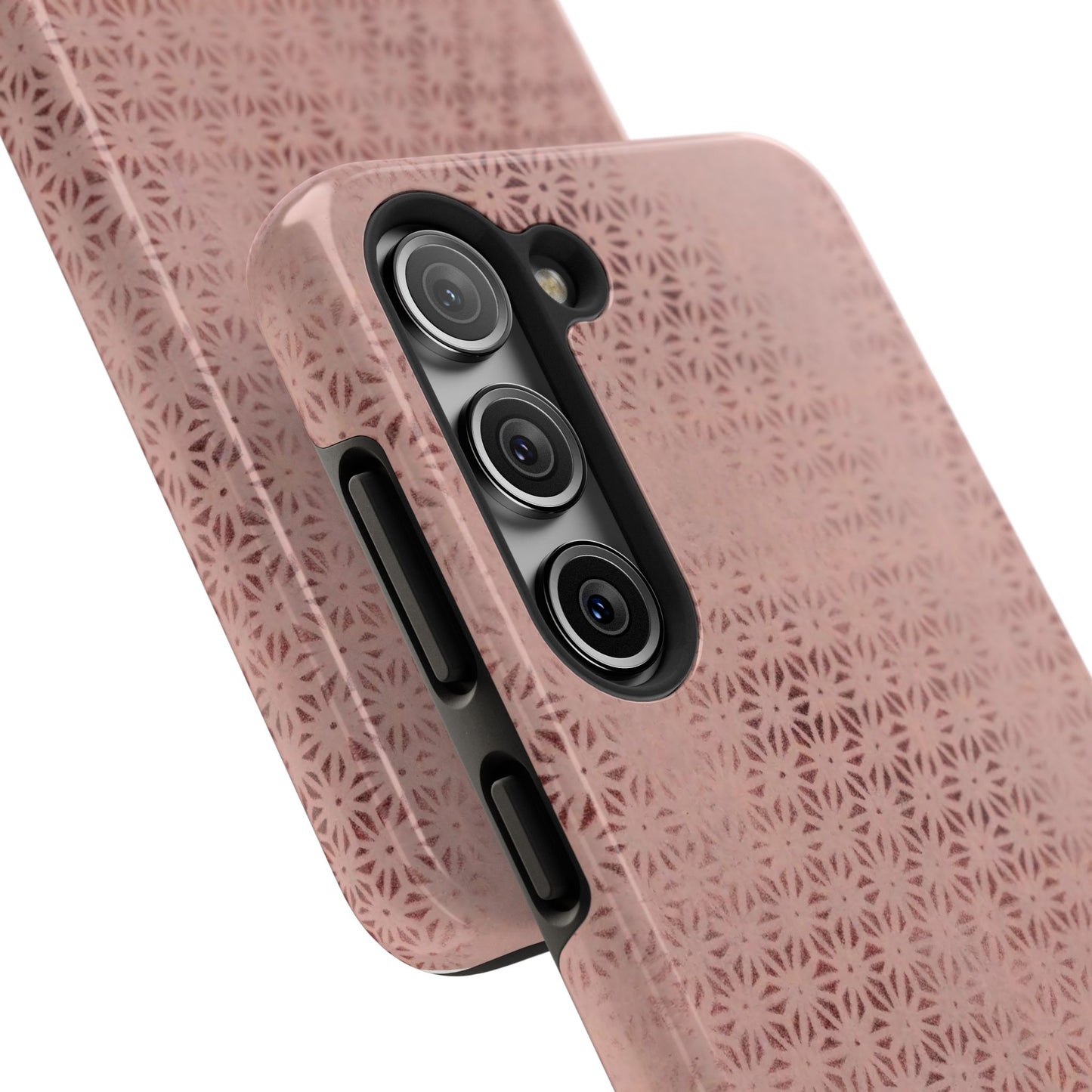 Taisho Era Pink Asanoha Phone Case | 1926 Japanese Chiyogami Art | Hemp Leaf Pattern