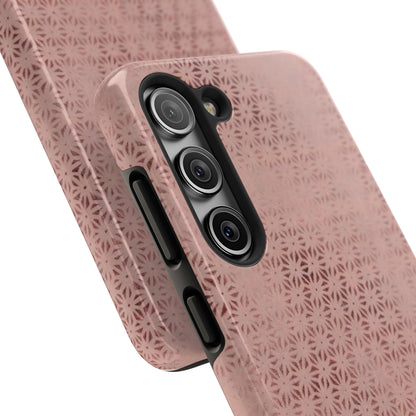 Taisho Era Pink Asanoha Phone Case | 1926 Japanese Chiyogami Art | Hemp Leaf Pattern