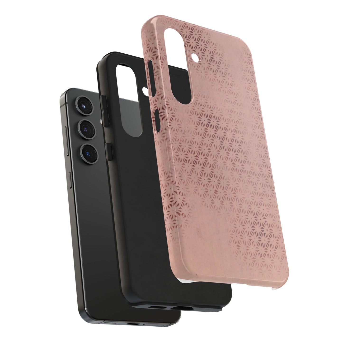 Taisho Era Pink Asanoha Phone Case | 1926 Japanese Chiyogami Art | Hemp Leaf Pattern