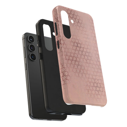 Taisho Era Pink Asanoha Phone Case | 1926 Japanese Chiyogami Art | Hemp Leaf Pattern