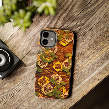 Japanese Dandelion Sunset Glow Tough Phone Case | Kamisaka Sekka 1901 | Meiji Era Art