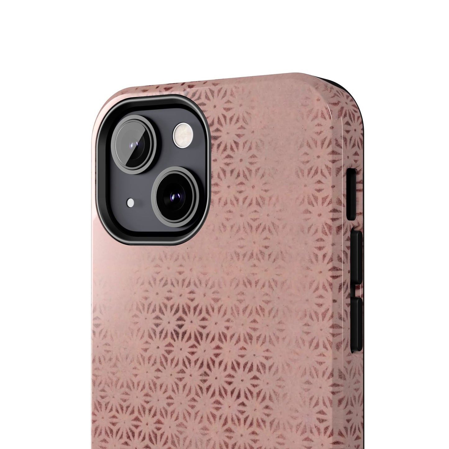 Taisho Era Pink Asanoha Phone Case | 1926 Japanese Chiyogami Art | Hemp Leaf Pattern