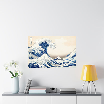 Hokusai Wave Matte Poster — The Great Wave Off Kanagawa Horizontal Print